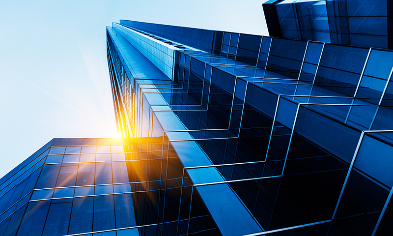 Skyscrapers from a low angle view